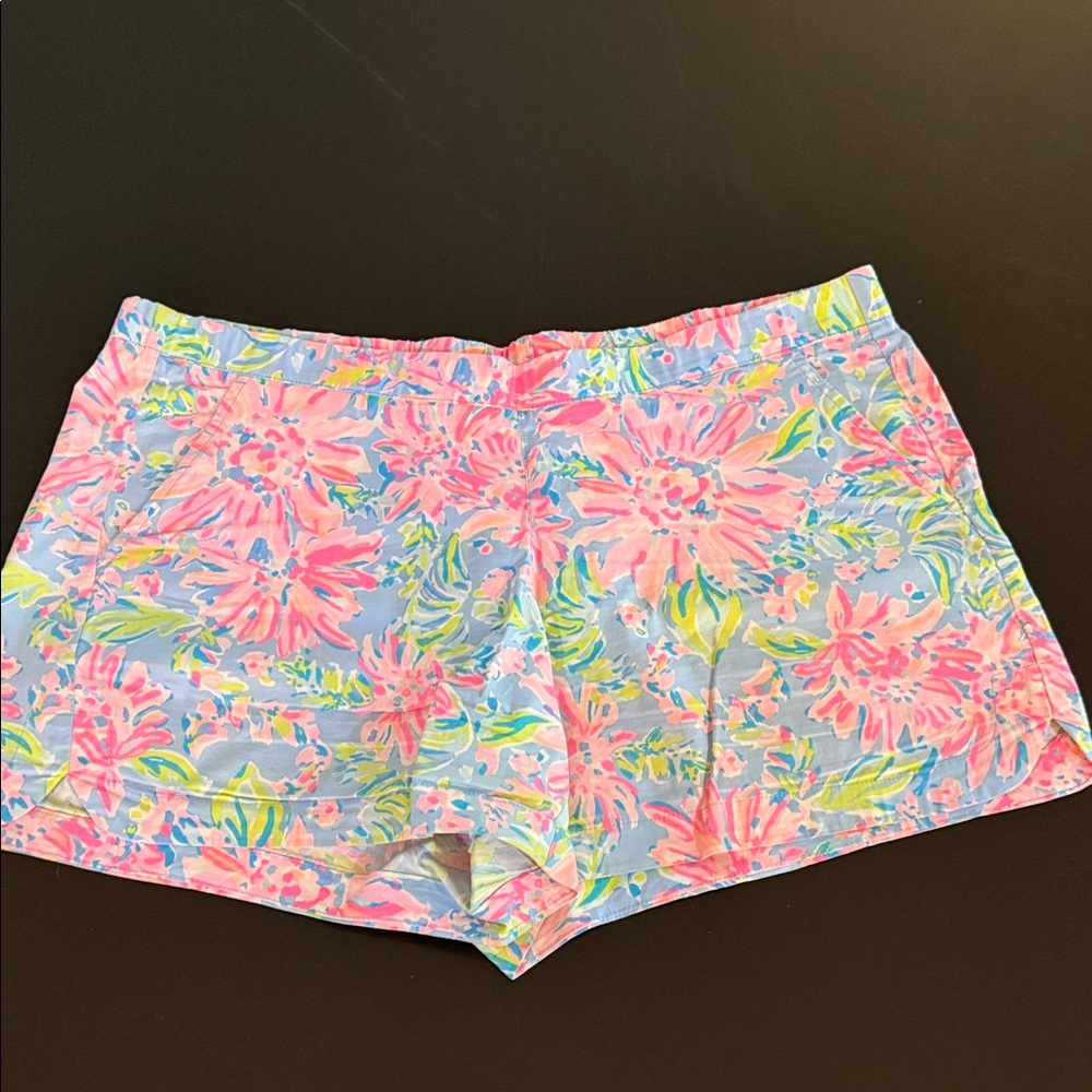 Lilly Pulitzer Pink and Blue Floral Shorts